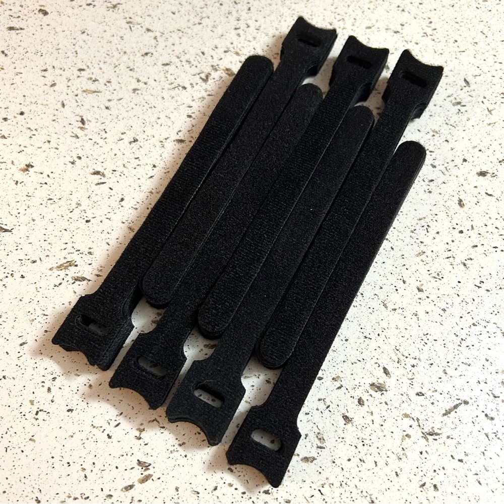 Black Velcro Reusable Cable Ties (68 Count)